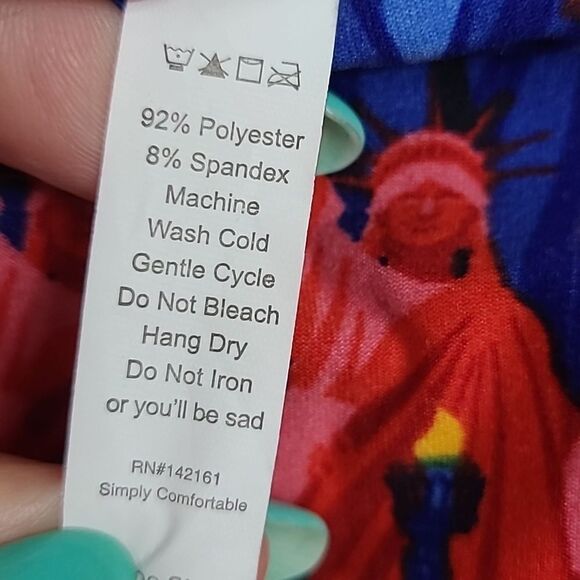 LuLaRoe Statue of Liberty One Size (2-10) Butter Soft Legging American USA New - Picture 5 of 7